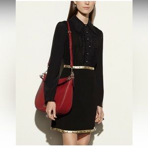 Coach Chelsea 32 Hobo Red Current Purse, Rare Sold Out Color